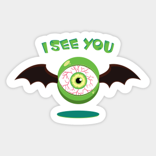 I See You Floating Eye Monster Sticker